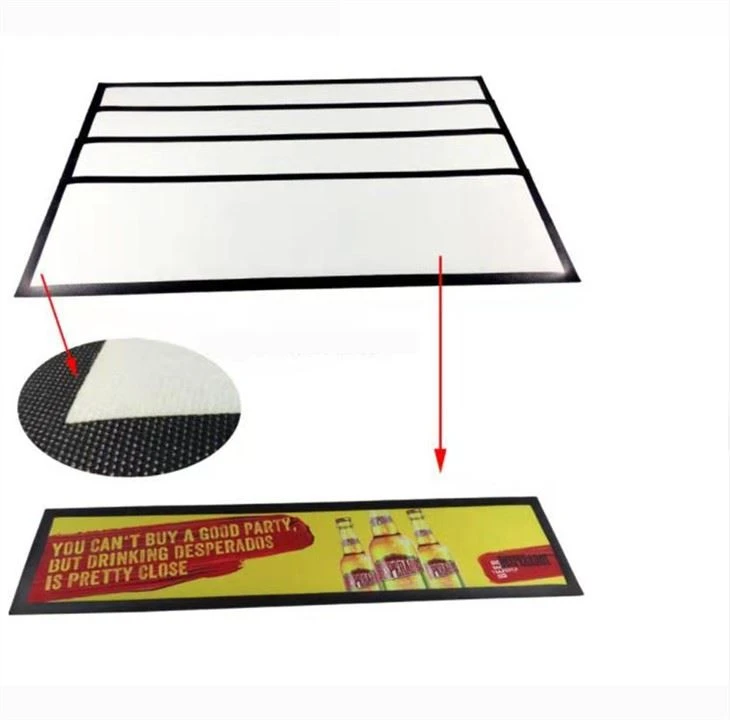 Customized Blank sublimation bar mat Customized Blank sublimation bar mat
